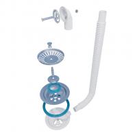 Перелив д/мойки 3 1/2 VP3005 ИНКОПЛАСТ круглый + прямоуг. гибкий