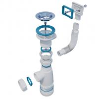 Сифон 1 1/2*40 с гибким прямоуг. переливом BS2200 ИНКОПЛАСТ