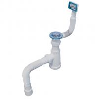 Сифон 1 1/2*40 с прямоуг. переливом, с гофрой 40*40*50 (1450мм) BG22145 ИНКОПЛАСТ (винт М6*60)