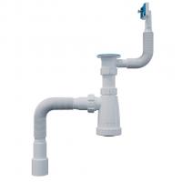 Сифон 1 1/2*40 с прямоуг. переливом, с гофрой 40*40*50 (800мм) BG2280 ИНКОПЛАСТ (винт М6*60)