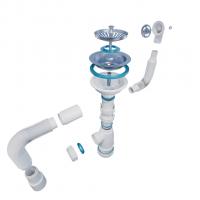 Сифон 3 1/2*40 с круглым переливом, с гофрой 40*40*50 (1450мм) BKG30145 ИНКОПЛАСТ