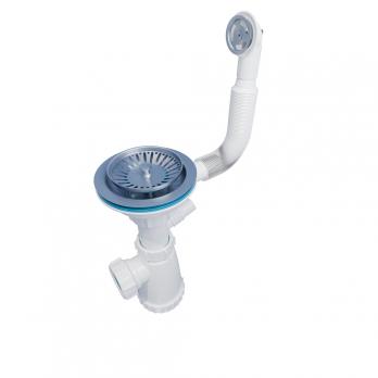 Сифон 3 1/2*40 с носиком и круглым переливом BKS3000W ИНКОПЛАСТ