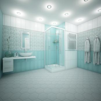 Душ.ограждение City Trend White 900*900*1850 квадрат (стекло 4мм прозр, белый ал. проф, без поддона)