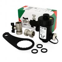 Фильтр самоочищающийся магнитный  3/4'' вн/вн дешламатор для котла , корпус черн. пластик Uni-Fitt