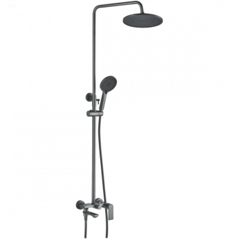 Душевая система 35к HB24505-3 HAIBA лейка "Тропический душ" оружейная сталь