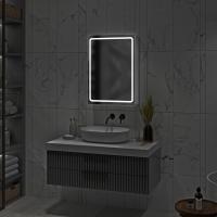 Зеркальный шкаф MIXLINE "Симпл" 500*700 (ШВ) универсальный,механический выкл., светодиодная подсветк