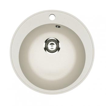 Мойкa ML-GMU01 УЛЬТРА круглая, белый камень, 475 мм (глуб. чаши 170)