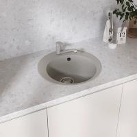 Мойкa ML-GMU01 УЛЬТРА круглая, серый камень, 475 мм (глуб. чаши 170)