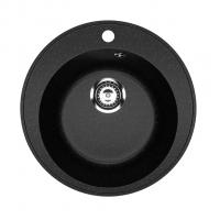 Мойкa ML-GMU01 УЛЬТРА круглая, черный камень, 475 мм (глуб. чаши 170)