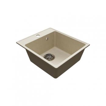 Мойкa ML-GMU02 УЛЬТРА прямоугольная, бежевый камень, 425*485 мм (глуб. чаши 175)