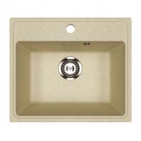 Мойкa ML-GMU03 УЛЬТРА прямоугольная, бежевый камень, 490*420 мм (глуб. чаши 170)