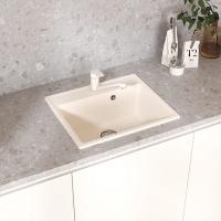 Мойкa ML-GMU03 УЛЬТРА прямоугольная, белый камень, 490*420 мм (глуб. чаши 170)