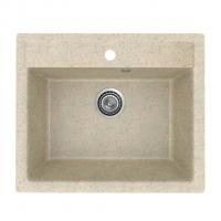 Мойкa ML-GMU04 УЛЬТРА прямоугольная, бежевый камень, 565*495 мм (глуб. чаши 175)