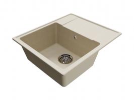 Мойкa ML-GMU05 УЛЬТРА с крылом, бежевый камень, 575*495 мм (глуб. чаши 190)