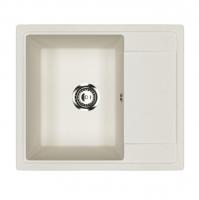 Мойкa ML-GMU05 УЛЬТРА с крылом, белый камень, 575*495 мм (глуб. чаши 190)