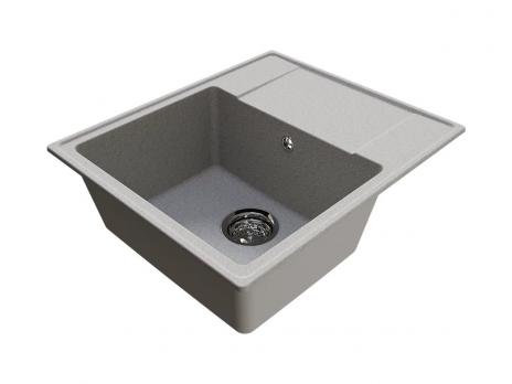 Мойкa ML-GMU05 УЛЬТРА с крылом, серый камень, 575*495 мм (глуб. чаши 190)