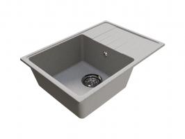Мойкa ML-GMU06 УЛЬТРА с крылом, серый камень, 600*420 мм (глуб. чаши 170)