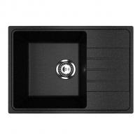 Мойкa ML-GMU06 УЛЬТРА с крылом, черный камень, 600*420 мм (глуб. чаши 170)