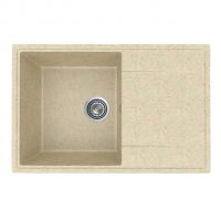 Мойкa ML-GMU07 УЛЬТРА с крылом, бежевый камень, 735*475 мм (глуб. чаши 175)