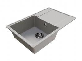 Мойкa ML-GMU07 УЛЬТРА с крылом, серый камень, 735*475 мм (глуб. чаши 175)