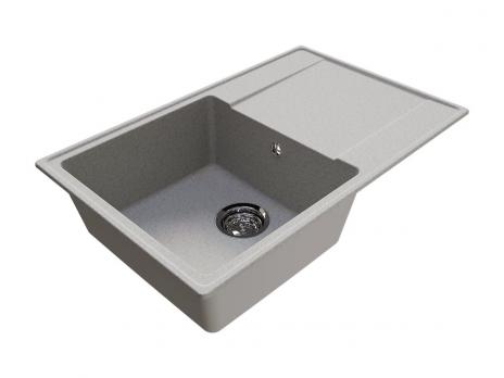 Мойкa ML-GMU07 УЛЬТРА с крылом, серый камень, 735*475 мм (глуб. чаши 175)