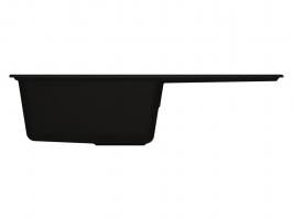 Мойкa ML-GMU07 УЛЬТРА с крылом, черный камень, 735*475 мм (глуб. чаши 175)