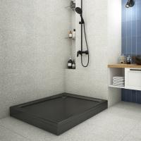 Поддон квадрат  1,0*1,0*0,025 "Universal"акрил d 90 (каркас+экран) выс.14 см BLACK