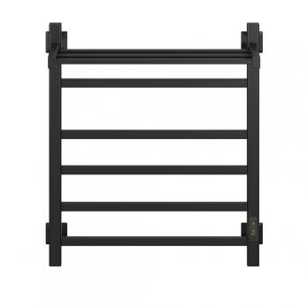 Полотенцесушитель MIXLINE FORTUNE  60х50 (таймер, 445 Вт, 5 перекладин + ПОЛКА) электрический ЧЕРНЫЙ