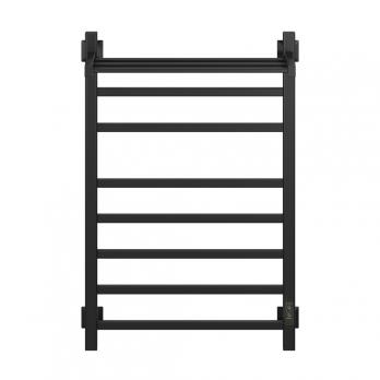 Полотенцесушитель MIXLINE FORTUNE  80х50 (таймер, 560 Вт, 7 перекладин + ПОЛКА) электрический ЧЕРНЫЙ