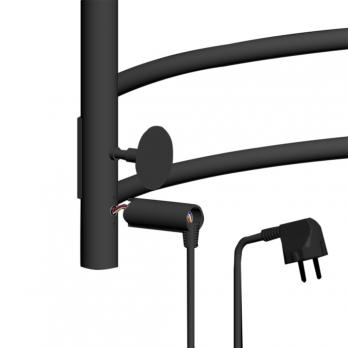 Полотенцесушитель MIXLINE MIRA  80х50 (таймер, 335 Вт, 8 перекладин) электрический ЧЕРНЫЙ