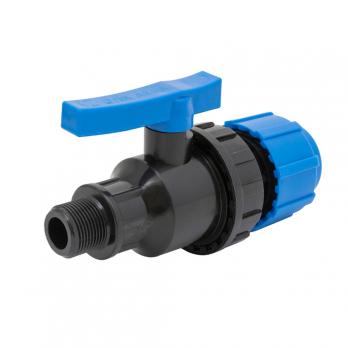 Кран шаровой обжим - нар. 40 - 1 1/4" ПЭ PN16 ТПК-АКВА