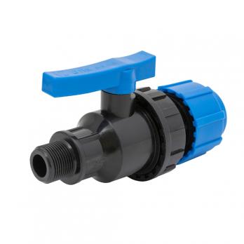 Кран шаровой обжим - нар. 50 - 1 1/2" ПЭ PN16 ТПК-АКВА