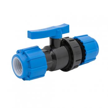 Кран шаровой обжим - обжим 40 - 40 ПЭ PN16 ТПК-АКВА