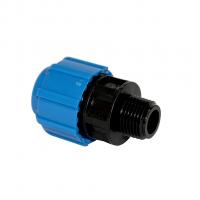 Муфта переход. ПЭ с нар. труб. резьбой 63х1 1/4'' (обж.) ТПК-АКВА