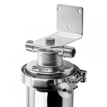 Фильтр магистральный 1/2'' для хол. и горячей воды 10'' SL ГЕЙЗЕР ПРЕМЬЕР (50752) нерж корпус 304L