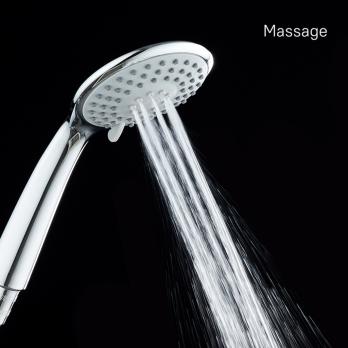 Лейка для душа Milardo 3803F10M18 D76мм, 3 режима хром, пакет