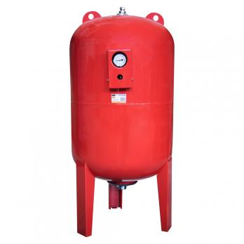 Бак расширительный 150л для отопления (присоединение 1 1/2")  с манометром VRT® (вертикальный)