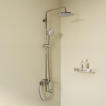 Душевая система 35к IDDIS ZDXSB3Fi06 "Zodiac X" лейка "Тропический душ" пов. излив ХРОМ