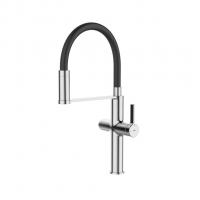 Смеситель для кухни 30к IDDIS IKNSBFFi05 "Ikon" с вых для пит. фильтра выс.гибкий излив ХРОМ