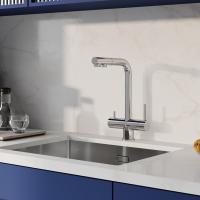 Смеситель для кухни 35к IDDIS UMBSBPFi05 "Umbra" с вых для пит.фильтра выс.пов.излив, п/гайку  ХРОМ