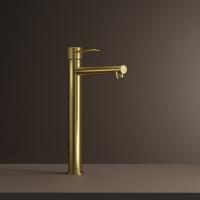 Смеситель для раковины 26к IDDIS DUNMG01i01 "Duna" высокий, литой, п/гайку ЗОЛОТО мат