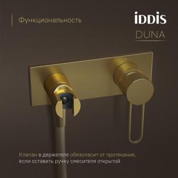 Смеситель с гигиенической лейкой 35к IDDIS DUNMGV0i08 "Duna" встраиваемый, ЗОЛОТО мат.
