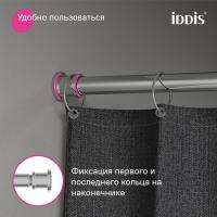 Карниз для ванной хром глянцевый 1,10*-2,00 см  Elegante IDDIS  RSC0120i14 без колец
