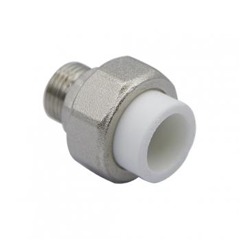 Муфта комб. разъемная, нар 20х1/2'' EVER® plast  БЕЛЫЙ (Россия) УСИЛЕННАЯ