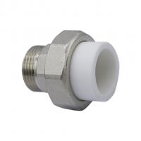 Муфта комб. разъемная, нар 32х1'' EVER® plast  БЕЛЫЙ (Россия) УСИЛЕННАЯ