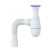 Сифон 1 1/2*40 В120P литой выпуск, с гофрой 40*40*50  UNICORN