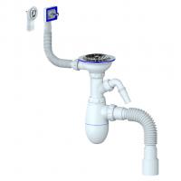 Сифон 3 1/2*40 B427P c носиком, круг и прямоуг перелив, с г/т 40*40*50 UNICORN(винт,шток,руч-пласт)