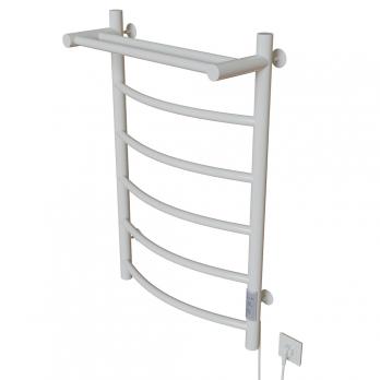 Полотенцесушитель MIXLINE CAPELLA  80х50 (таймер, 336Вт, 5 перекладин + ПОЛКА) электрический БЕЛЫЙ