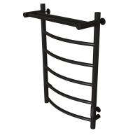 Полотенцесушитель MIXLINE CAPELLA  80х50 (таймер, 336Вт, 5 перекладин + ПОЛКА) электрический ЧЕРНЫЙ