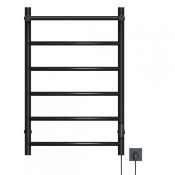 Полотенцесушитель MIXLINE CAPELLA  80х50 (таймер, 336Вт, 5 перекладин + ПОЛКА) электрический ЧЕРНЫЙ